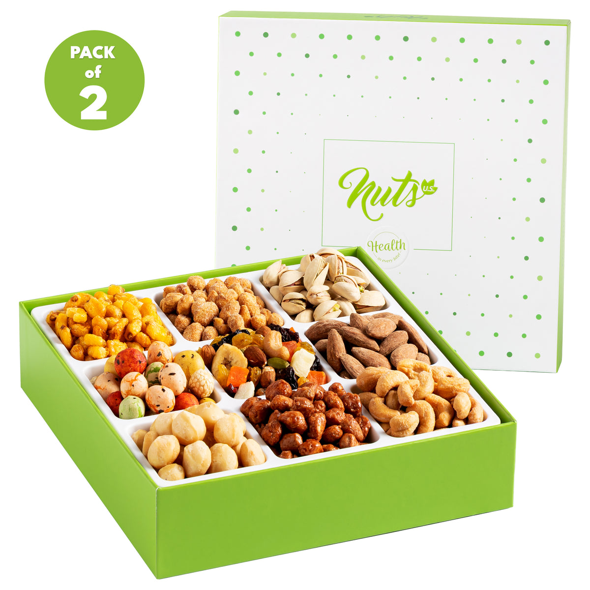 9-Variety Snack Gift Box | Cashews, Peanuts, Pistachios, Golden