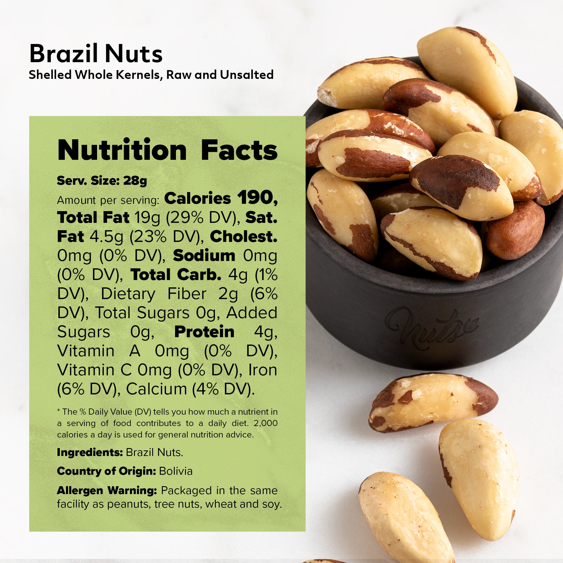 NUT CRAVINGS - Raw Brazil Nuts, Unsalted, No Shell, Whole, (48oz - 3 LB) Bulk Nuts Packed Fresh in Resealable Bag - Kosher Healthy Snack, Food Assortments NUT CRAVINGS - Raw Brazil Nuts, Unsalted, No Shell, Whole, (48oz - 3 LB) Bulk Nuts Packed Fresh in Resealable Bag - Kosher Healthy Snack, Food Assortments
