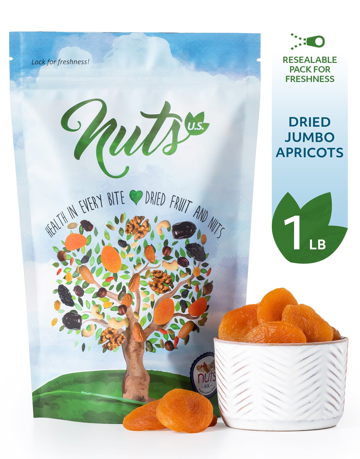 Dried Apricots, Jumbo Size Turkish Apricots – Nuts US