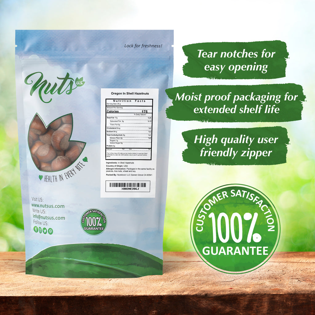    Nuts.U.S.-Oregon Hazelnuts In Shell Back Packaging